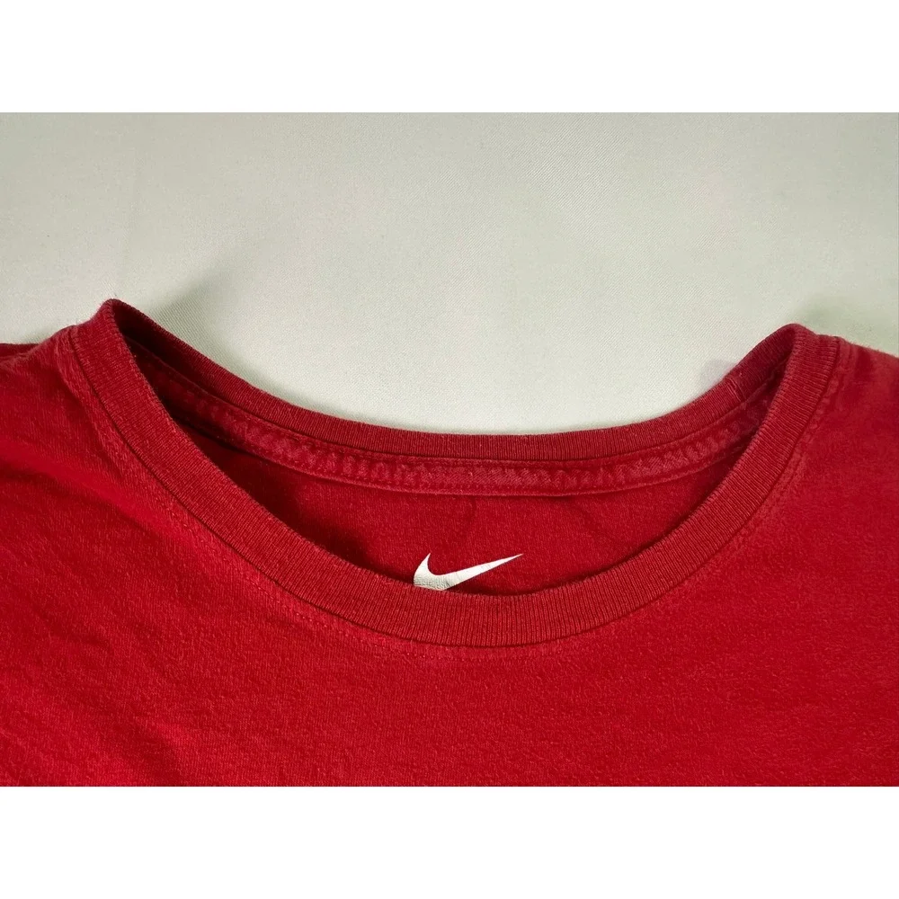 Nike The Nike Tee Mens Shirt Size‎ M Red Athletic Cut Graphic Swoosh Logo Gym